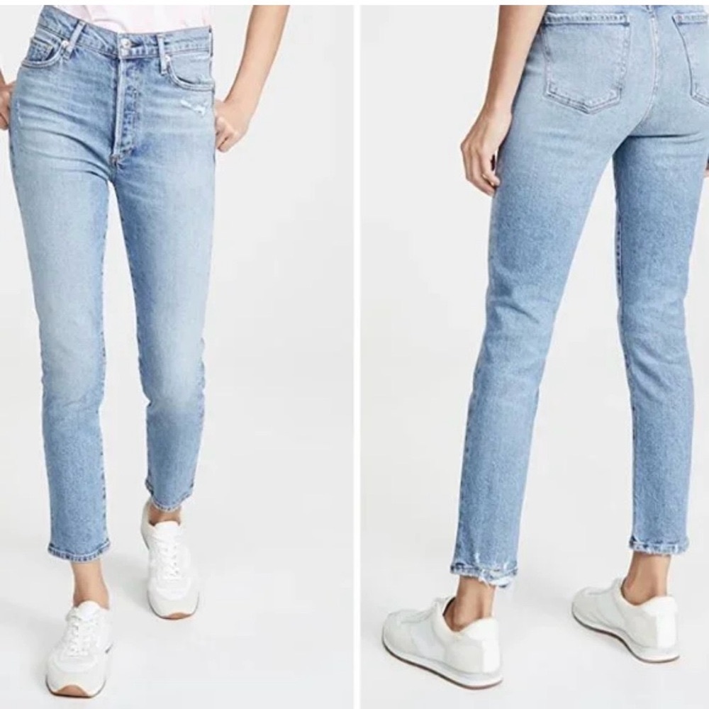 Citizens Of Humanity Light Wash Ankle Cropped Jeans